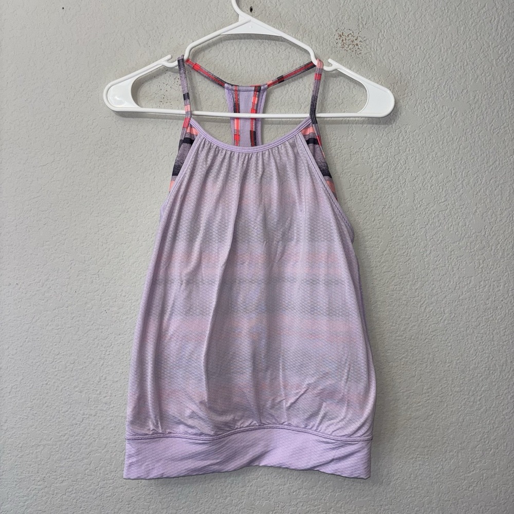 Ivivva by Lululemon Double Dutch Tank Top Girls Youth Size 12 Purple Athletic